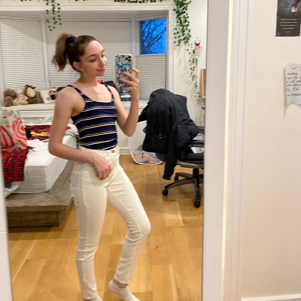 cute jeans i found in my closet that don't fit me but they'll fit uuu!